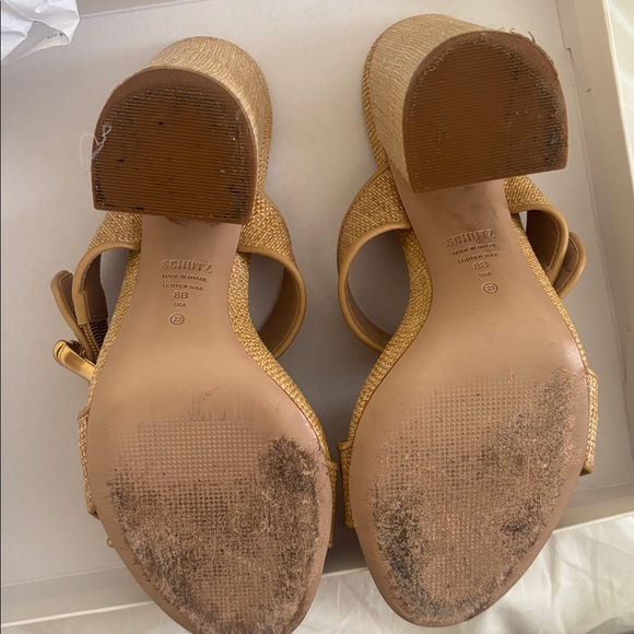 Enola Natural Leather Sandal by Schutz. - Picture 10 of 11